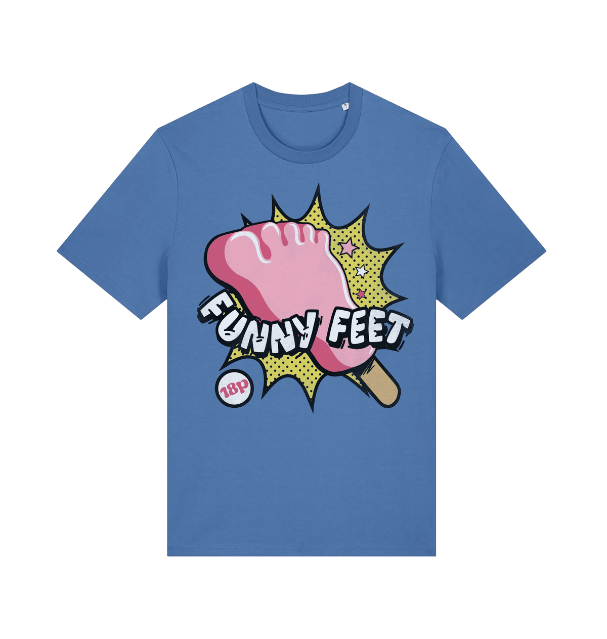 Bright Blue Printed T-shirt Front