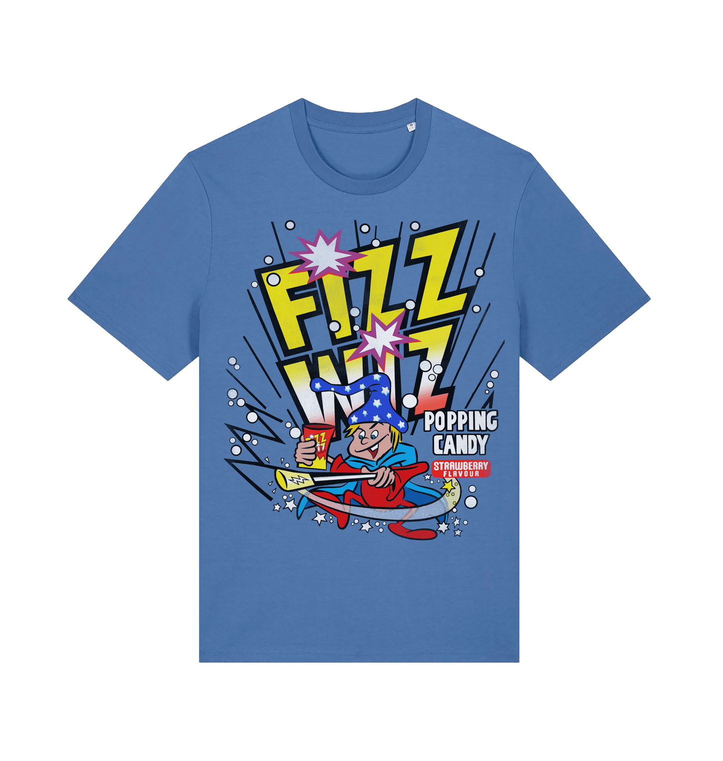Bright Blue Printed T-shirt Front