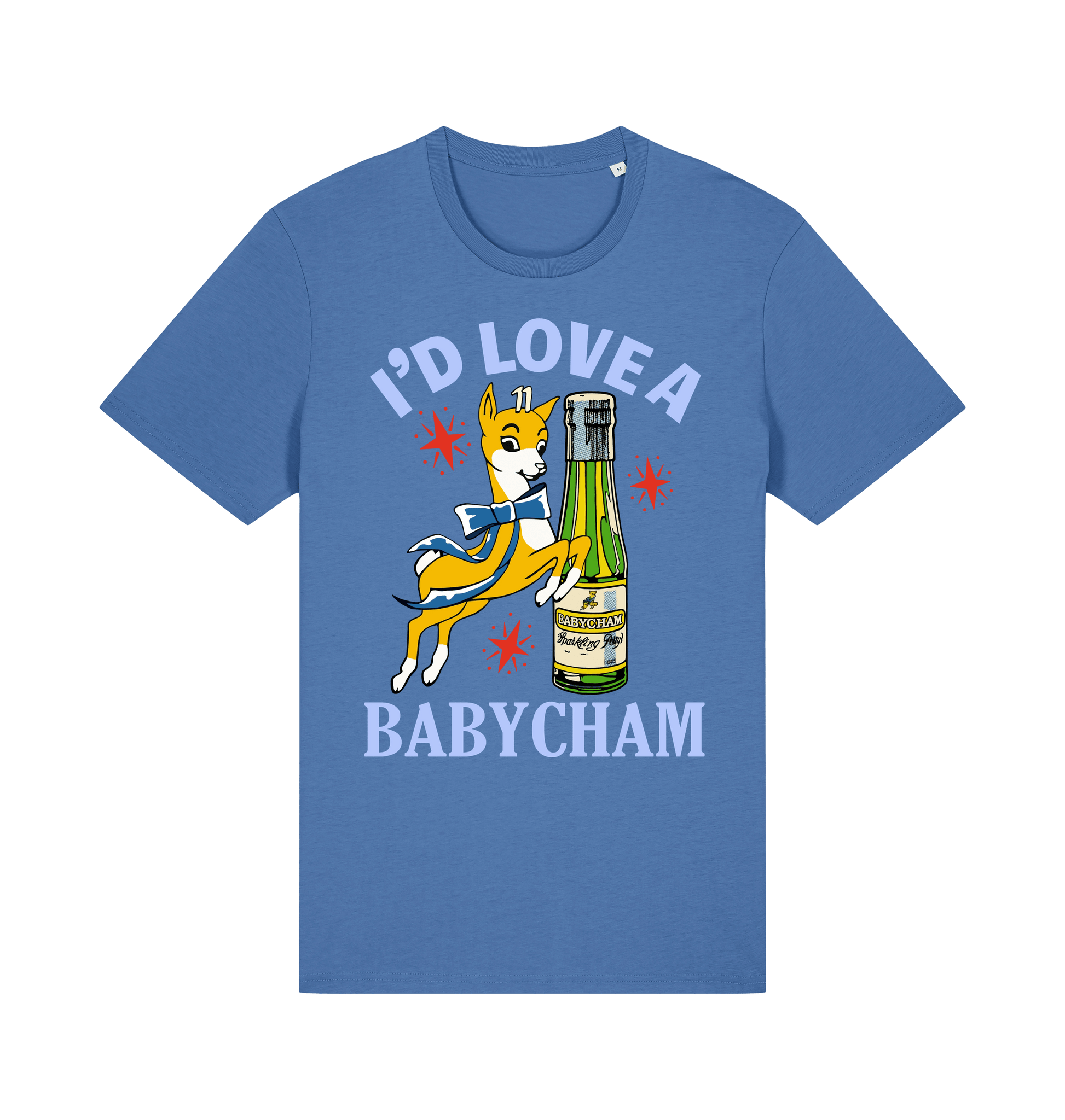 Bright Blue Printed T-shirt Front