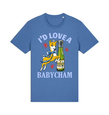 Bright Blue Printed T-shirt Front