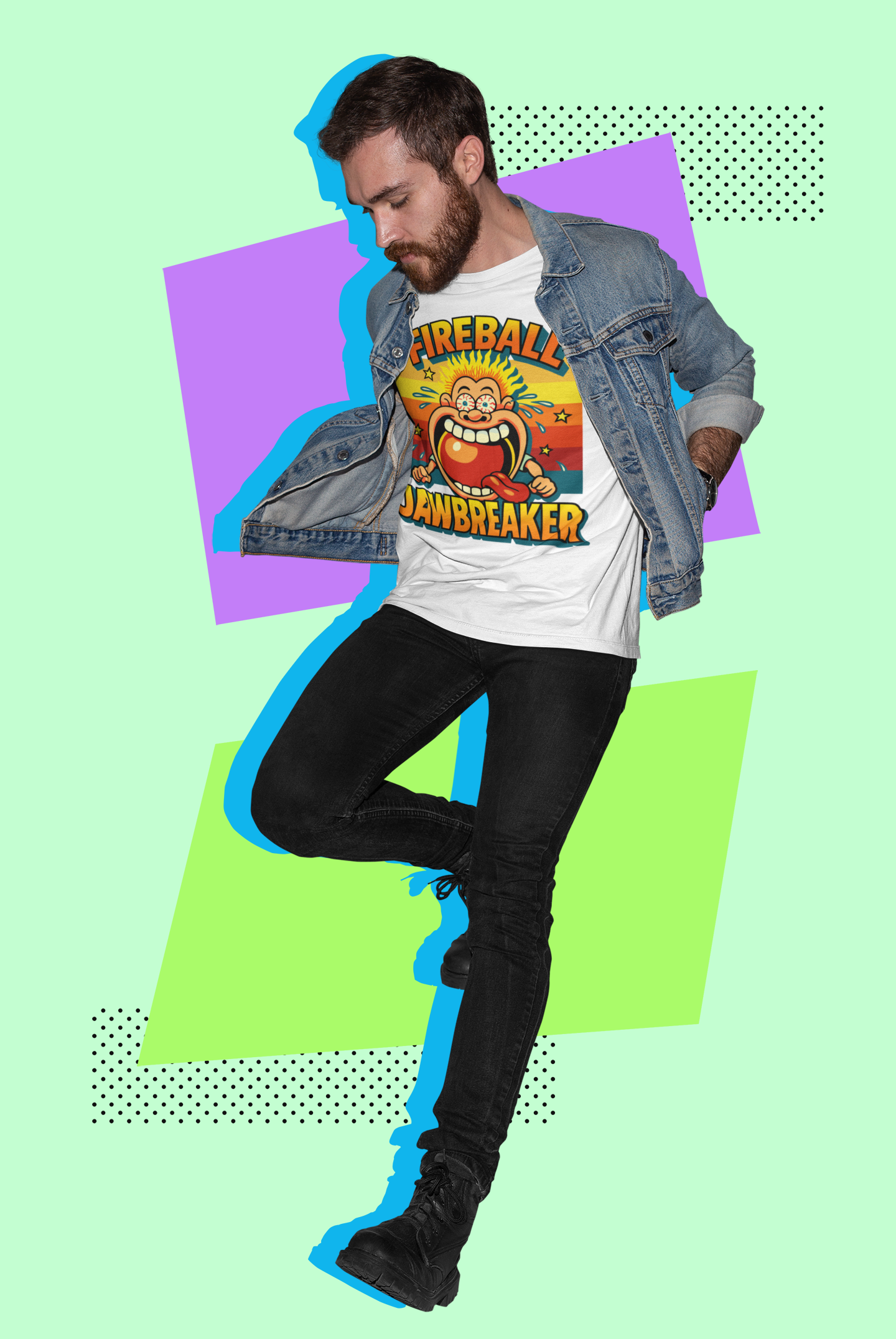 Fireball Jawbreaker T-Shirt, Retro Candy Graphic Tee