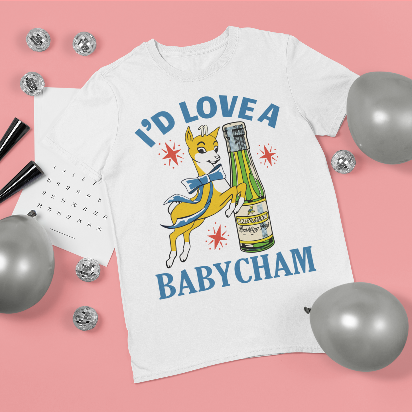 Retro 80s Babycham T-Shirt - I'd Rather Have A Babycham Top
