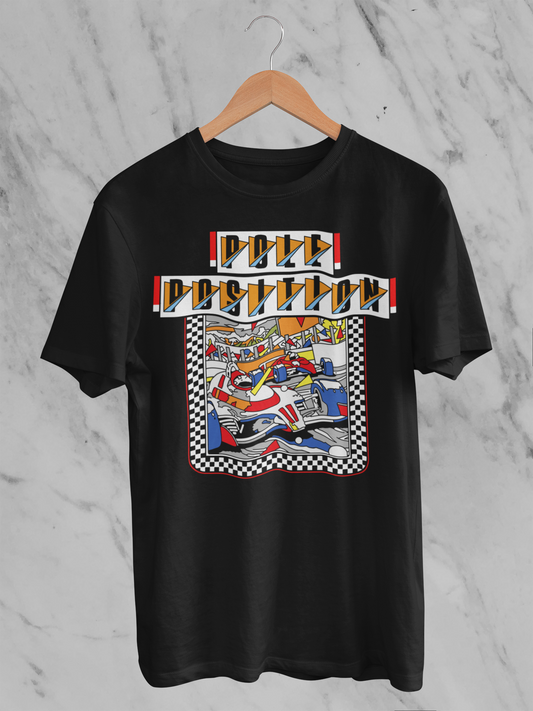 Pole Position Vintage Racing Video Game T-shirt