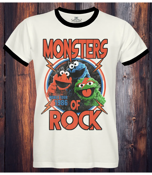 Sesame Street Monsters Of Rock XS Unisex T-shirt