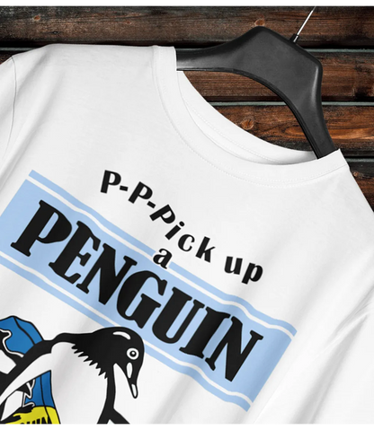 P-P-Pick Up a Penguin T-Shirt | Retro Penguin Illustration