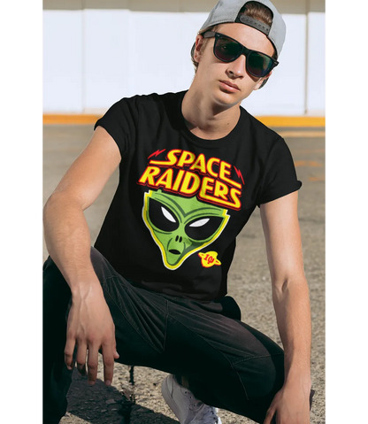 Retro 80s Green Alien Space Raiders T-Shirt