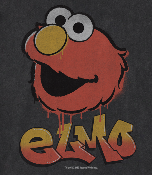 Graffiti Style official Sesame street elmo t-shirt design